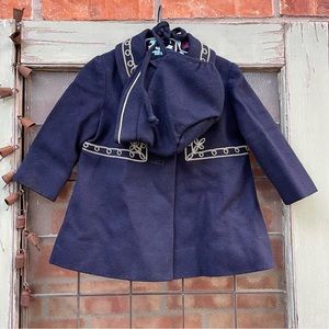 Vintage Girls Peacoat with hat